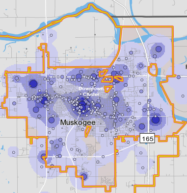 Distribution of Employers in Greater Muskogee Distribution of Employers in Greater Muskogee
