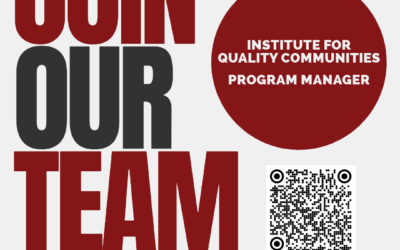 Job Opening: Institute for Quality Communities Program Manager